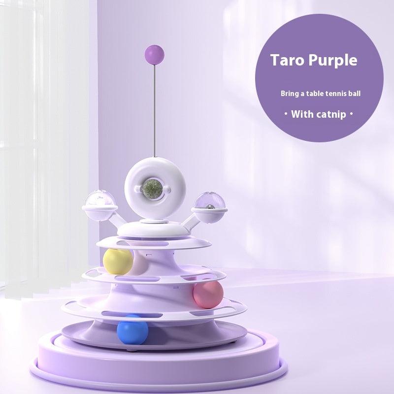 Cat Toy Tower – 4-Level Interactive Roller Ball Toy - Pet's Dream