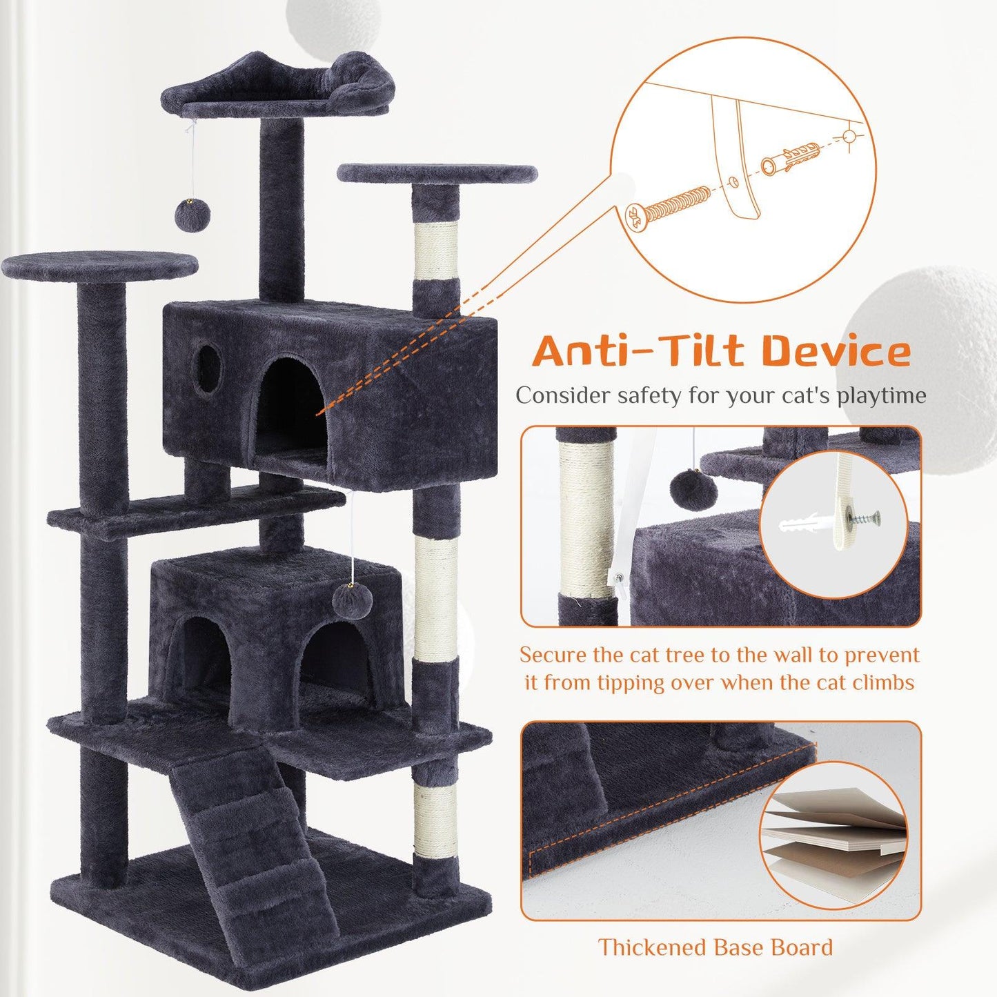 Multifunctional Treehouse - Climbing Frame for Cats - Pet's Dream