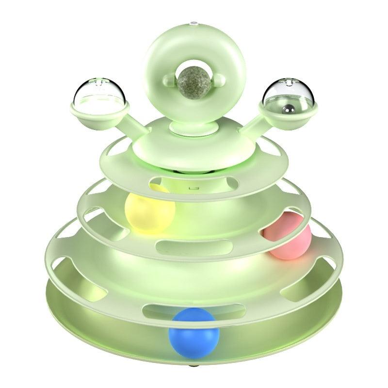 Cat Toy Tower – 4-Level Interactive Roller Ball Toy - Pet's Dream