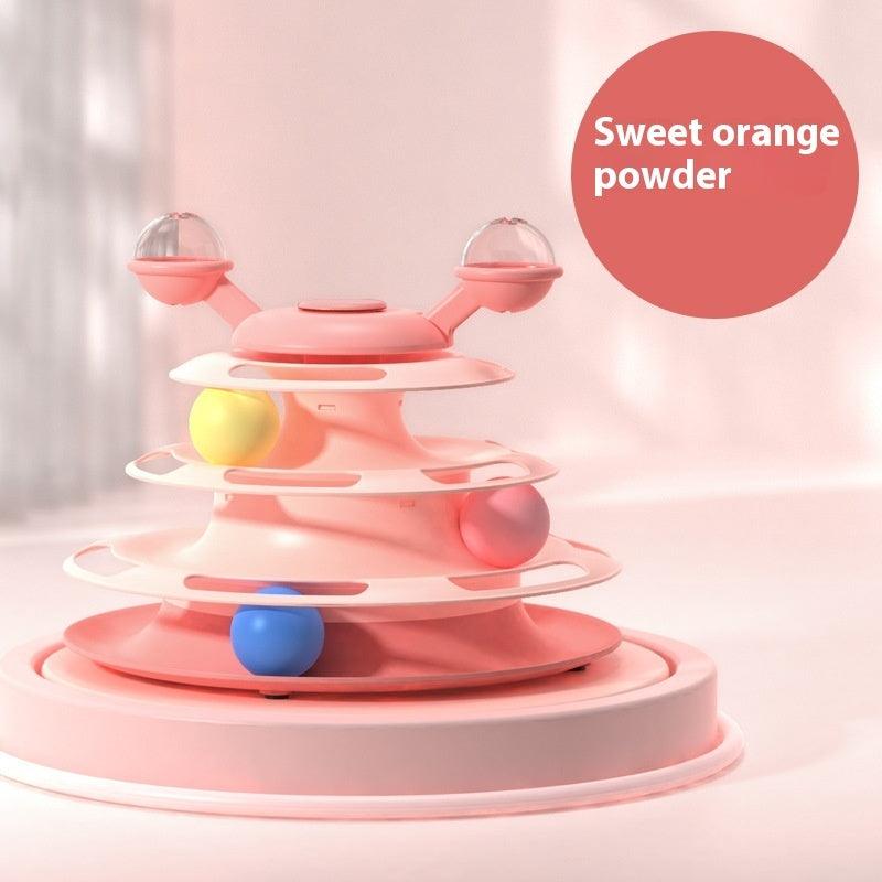 Cat Toy Tower – 4-Level Interactive Roller Ball Toy - Pet's Dream