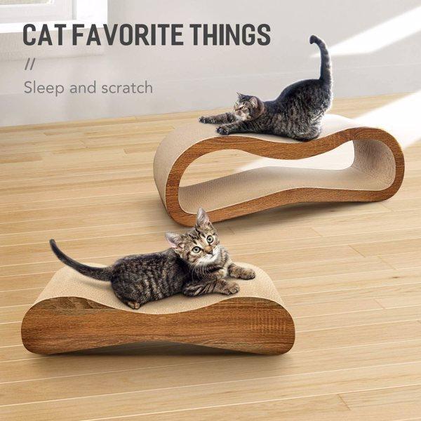 2 In 1 Cat Scratching Board, Lounger Bed - Pet's Dream