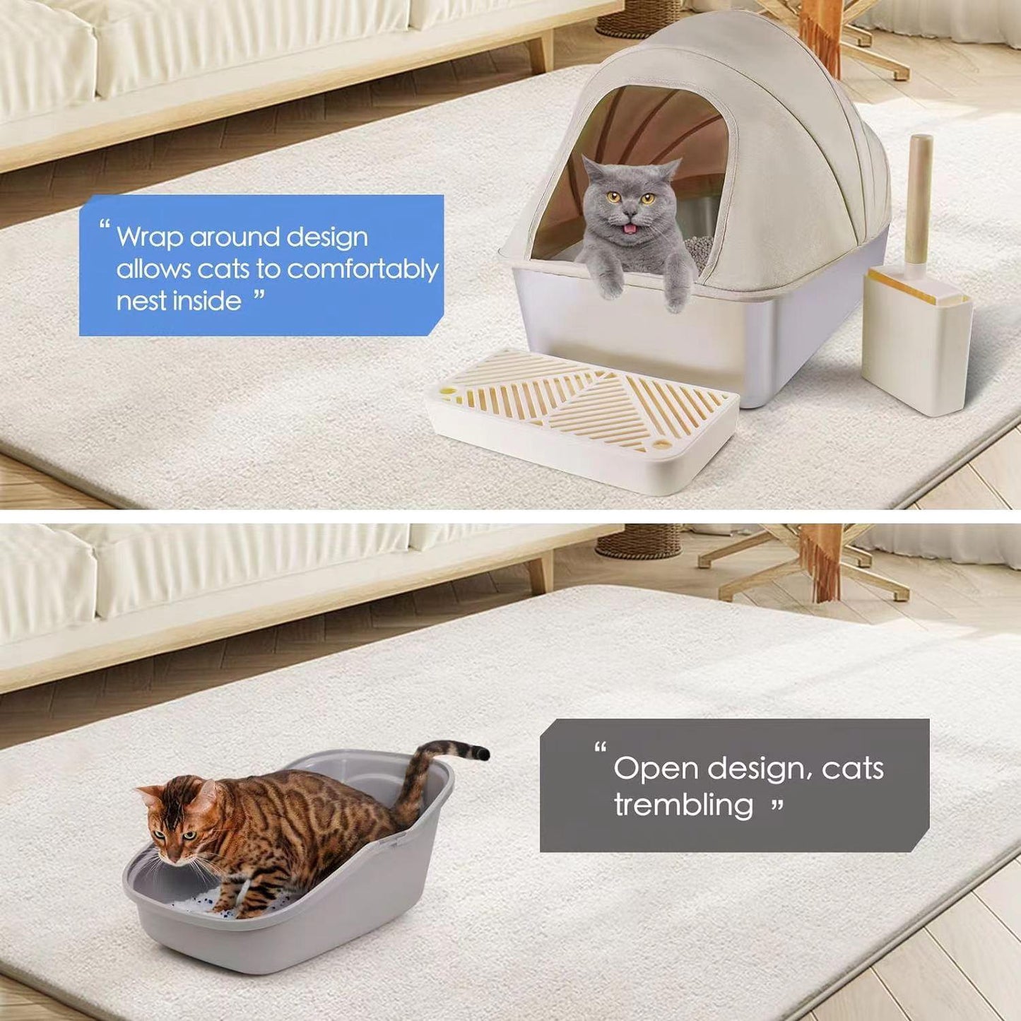 Stainless Steel Litter Box for Cats - Pet's Dream