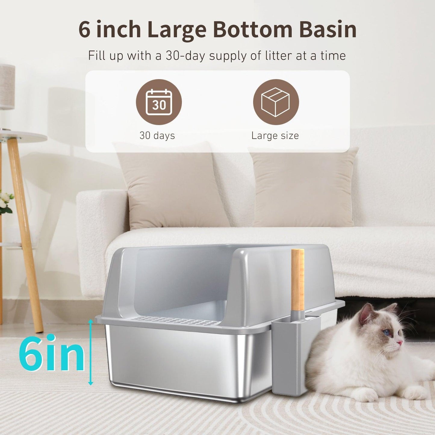 Stainless Steel Cat Litter Box – Durable, Hygienic, Easy to Clean - Pet's Dream