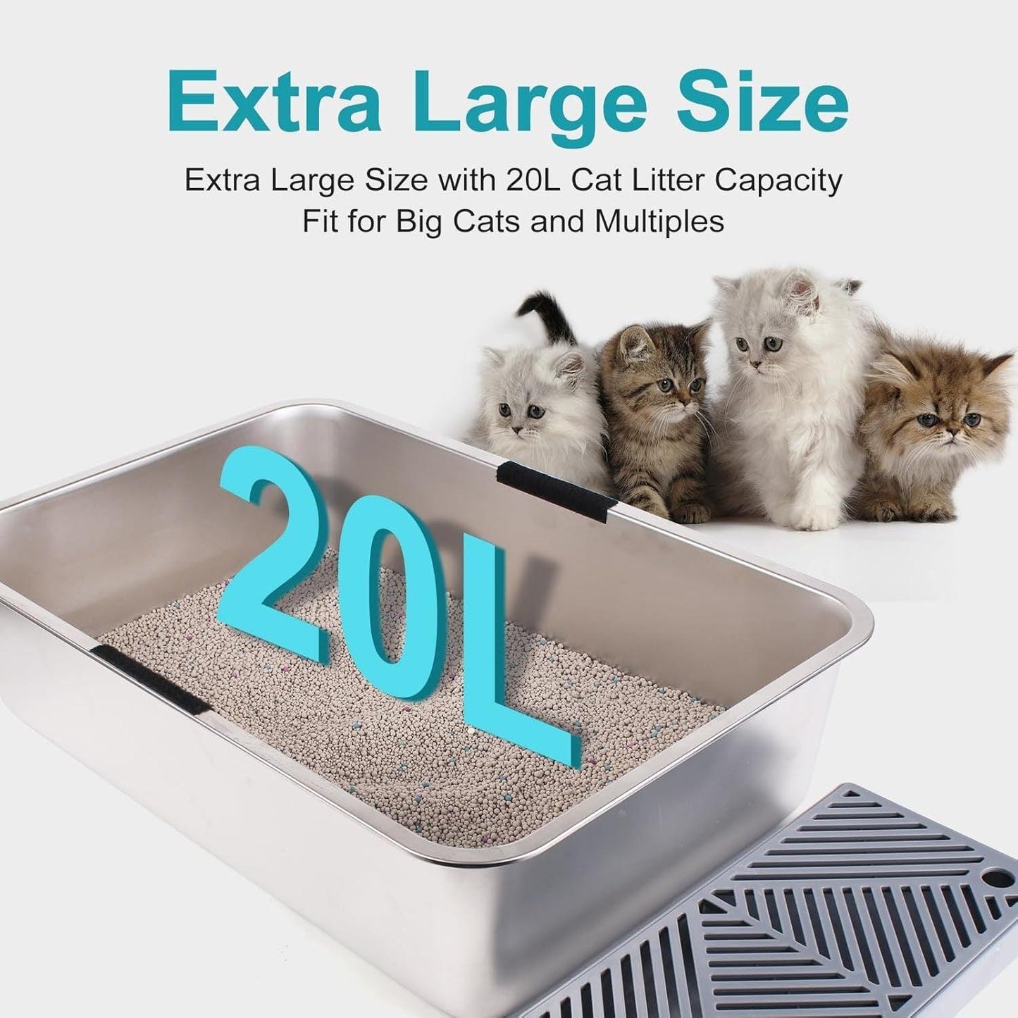 Stainless Steel Litter Box for Cats - Pet's Dream