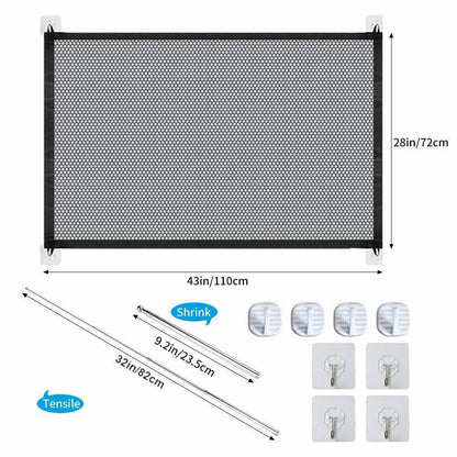 Safety Gate, Mesh Fence, Magic Portable Guard Net Stairs Doors - Pet's Dream