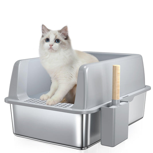 Stainless Steel Cat Litter Box – Durable, Hygienic, Easy to Clean - Pet's Dream