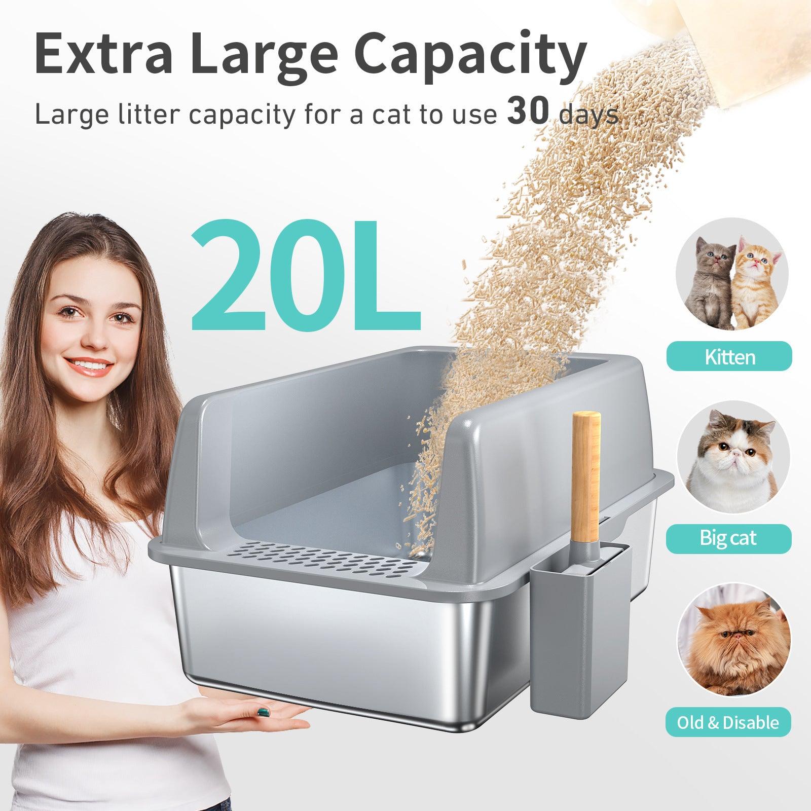 Stainless Steel Cat Litter Box – Durable, Hygienic, Easy to Clean - Pet's Dream