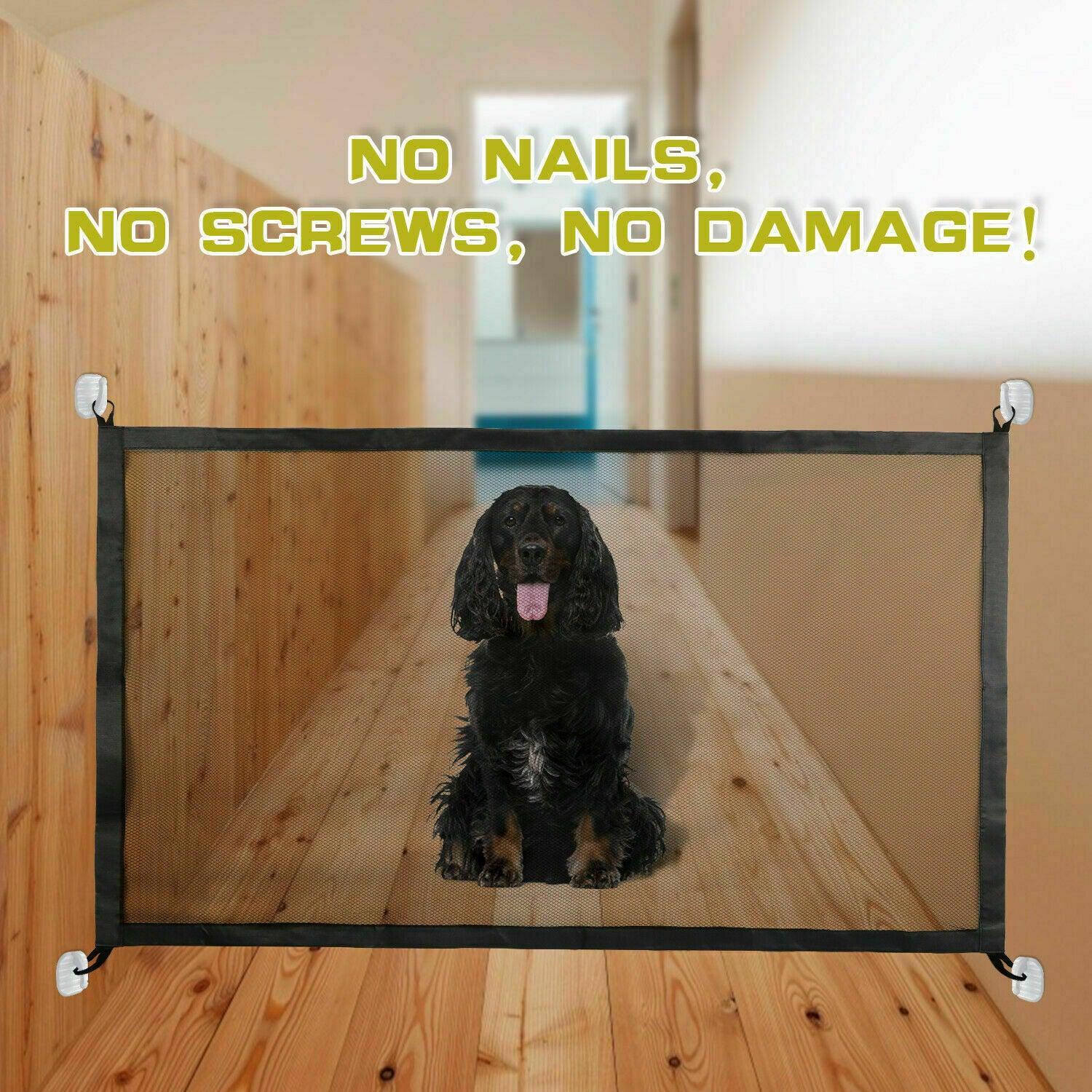 Safety Gate, Mesh Fence, Magic Portable Guard Net Stairs Doors - Pet's Dream