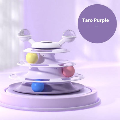 Cat Toy Tower – 4-Level Interactive Roller Ball Toy - Pet's Dream